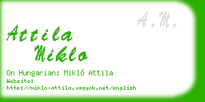 attila miklo business card