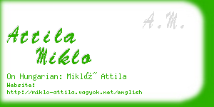 attila miklo business card